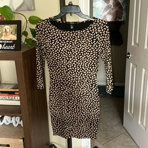 Forever 21, pattern, 3/4 sleeve dress